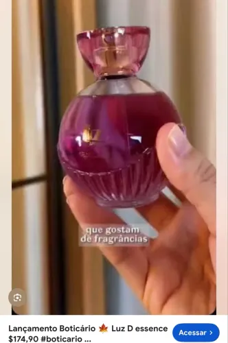 Liz dessence perfume Boticário lançamento Novo