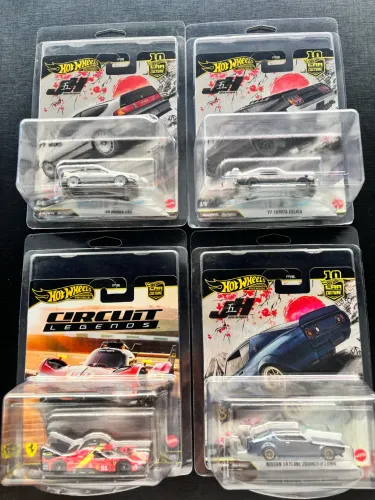 4 miniaturas hotwheels premium