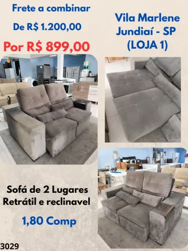 Sofá Retrátil e reclinavel 2 Lugares 