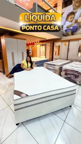 Cama de casal com moelas ensacadas /liquidacao / promoção / loja / móveis / entrega