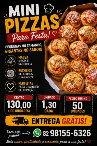 MINI PIZZAS PARA FESTAS ? PRÁTICAS, SABOROSAS E ECONÔMICAS! ?
