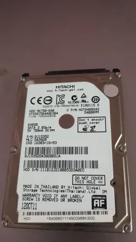 VENDO ESTE HD DE NOTEBOOK DE 640 GIGAS SÓ 100,00 CHAMA NO ZAP *80