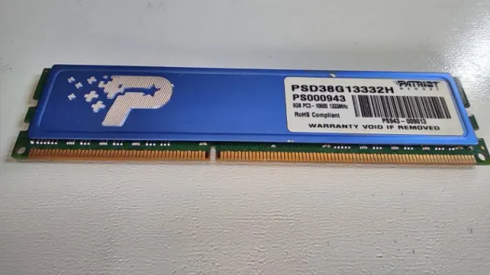 Memória ram 8GB DDR3 1333mhz da Patriot (com dissipador)