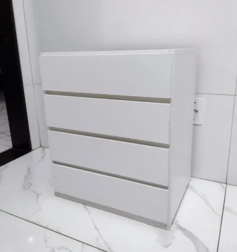 MDF Branco 4Gavetas, Novinho gaveteiro/Corrediças Telescópicas 