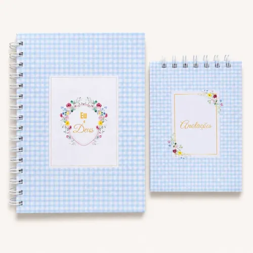 KIT DIÁRIO DEVOCIONAL CRISTÃO + BLOQUINHO CAPA DURA | EMUNAH ATELIÊ
