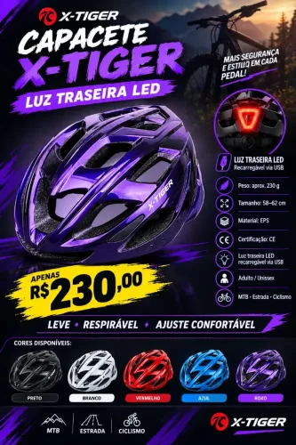 Capacete XTiger LED