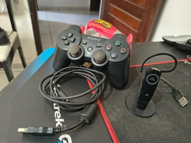 Controle ps3 original e fone bluetooth Sony original
