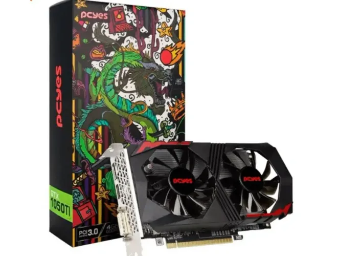 Placa De Vídeo Pcyes Nvidia Geforce Gtx 1050 Ti, 4 GB Gddr5, 128bits, Dual Fan