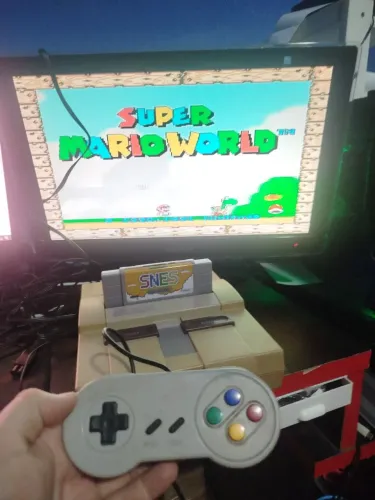 Videogame Nintendo Super Nintendo + Everdrive 3000 em 1 + Controle