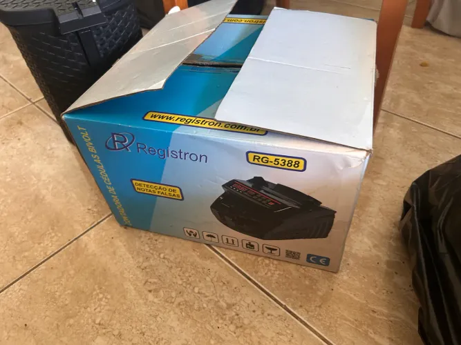 Contadora de Cédulas e Notas Falsas Registron RG-5388 Bivolt - Completa na Caixa