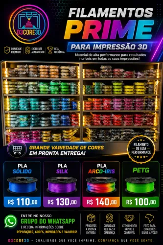 Filamentos para Impressora 3D - PLA, PETG, ABS e Silk | Qualidade Premium