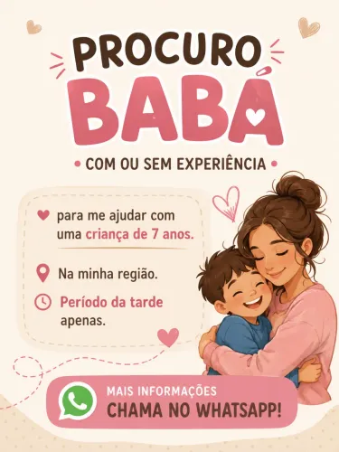 Procuro babá