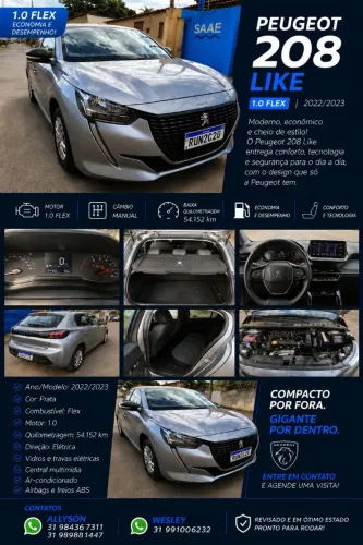 Peugeot 208 Like 1.0 Flex 6V 5P Mec. 2023