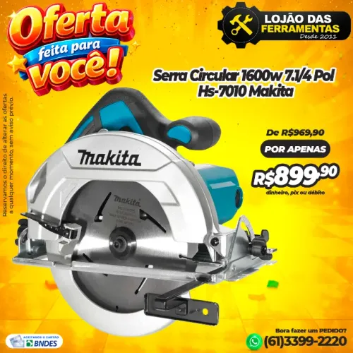 Serra Circular 1600w 7.1/4 Pol Hs-7010 Makita