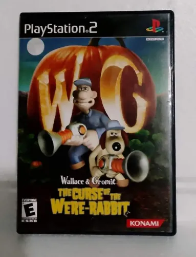 Jogo de PS2 Wallace e gromit the curse of the were-rabbit