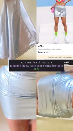 saia metálica cintura alta