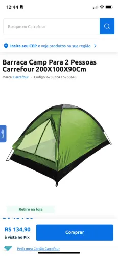 Barraca 2 pessoas - 2,00x1,00x90cm 