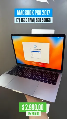 MacBook Pro 2017 i7 - 16GB RAM | SSD 500GB (Seminovo)