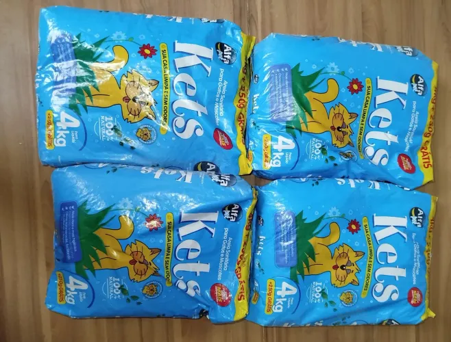 Areia de gato marca kets 16 kg