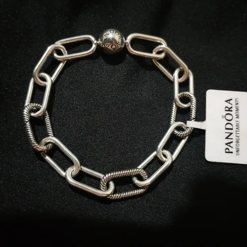 Linda Pulseira elos Grandes em Prata 925