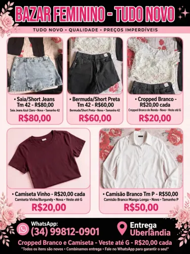 Roupas femininas e masculina