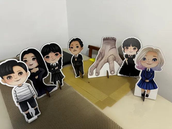 Decoração de aniversário Wandinha 
