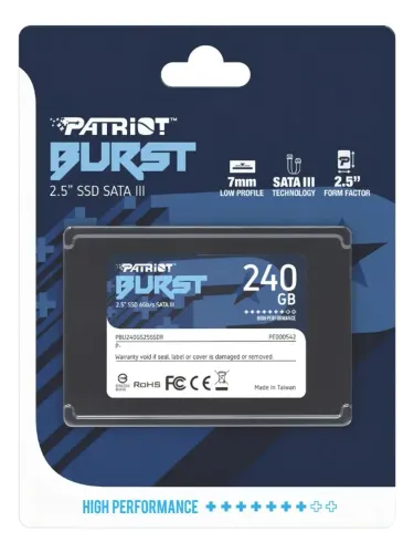 Ssd 240gb Sata Novo Lacrado Patriot Burst Elite
