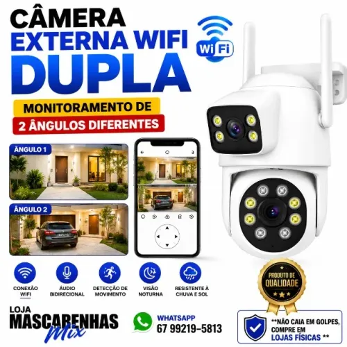 Câmera Externa Wi-Fi Dupla Cod:014