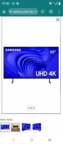 Tv 65 polegadas Samsung