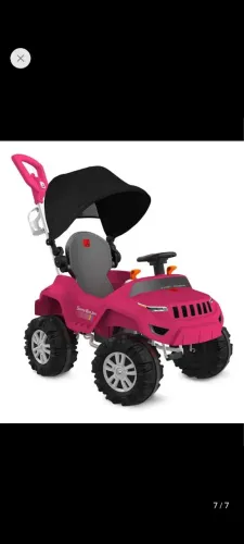 Super Banjipe Reclinável Com Capota Passeio E Pedal 586 Pink Bandeirante.