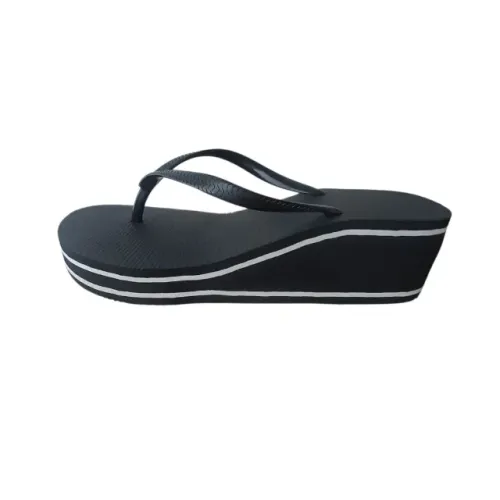 Tamanco Listrado Feminino De Plataforma De 6 Cm Leve e Confortável