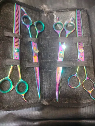 Kit de tesouras para banho e tosa