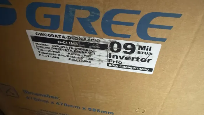 Arcondicionado inverter gree 900 btu