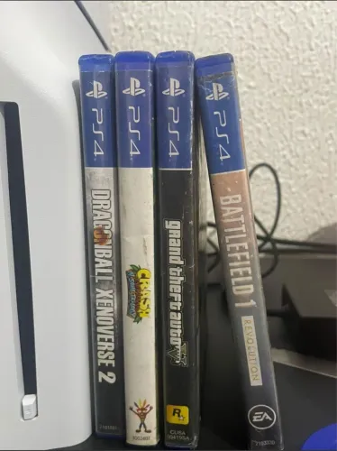 JOGOS PS4: GTA 5 (com mapa), Crash, Dragon ball e battlefield 1