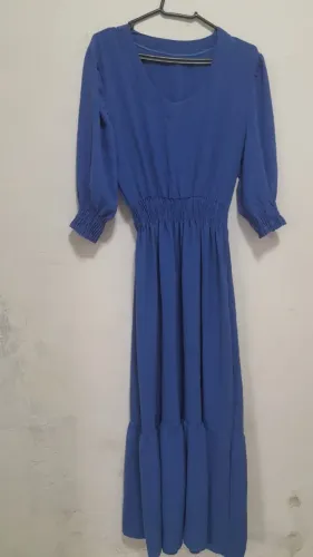 Vestido longo azul 25 reais desapego