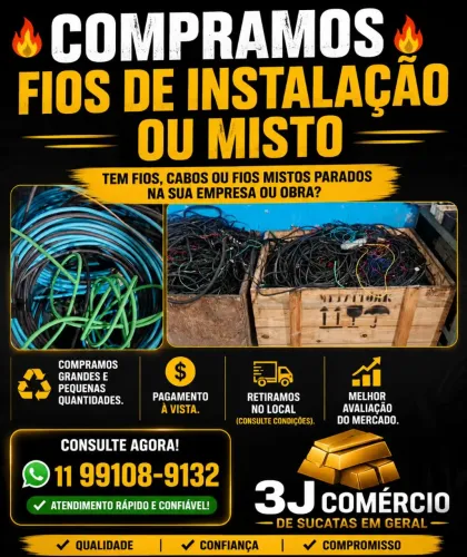 Compramos Fios de Cobre com Capa