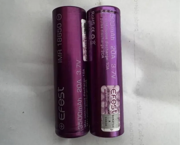Kit 02 Baterias 18650 Efest 3500mah