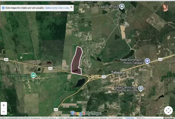 TERRENO NA MARGEM DA BR 304 FINAL DA RETA TABAJARA