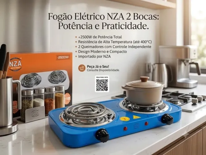 Fogão elétrico 1 e 2 bocas