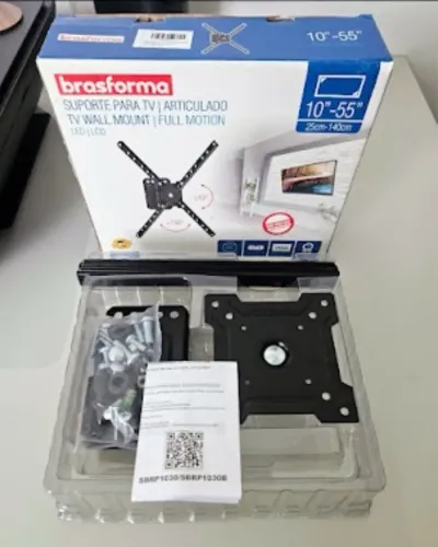 Brasforma Suporte TV Articulado Smart Led de 10 A 55 Polegadas Novo!