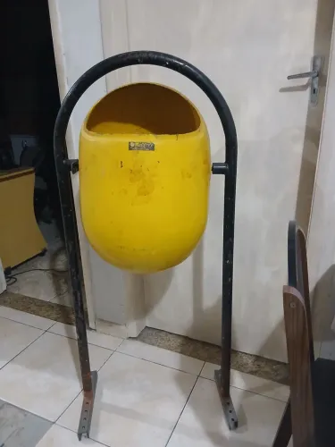Lixeira grande em Friba de vidro