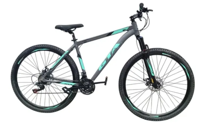 Bicicleta Aro 29 GTA SHOUT Alumínio Mtb 21v Freio Disco Suspensão REFORÇADA