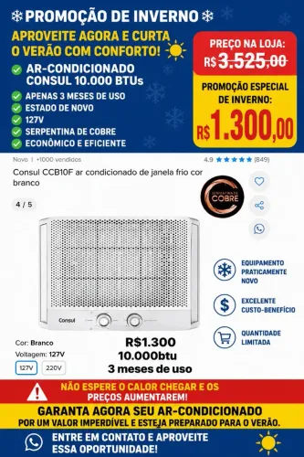 Ar condicionado Consul 10. 000 btus