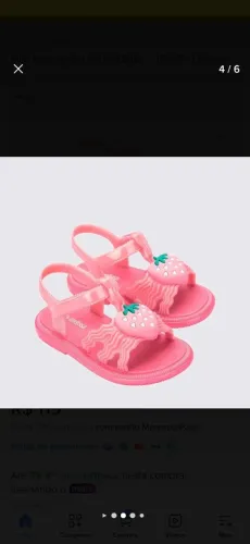 Mini Melissa Hip Morango 26/27