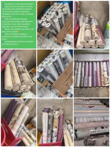 QUEIMA DE ESTOQUE (PAPEL DE PAREDE)70 ROLOS