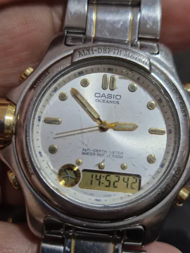 Relógio CASIO OCEANUS AW-514 ALTI-DEPTH METER - FUNCIONANDO PERFEITAMENTE
