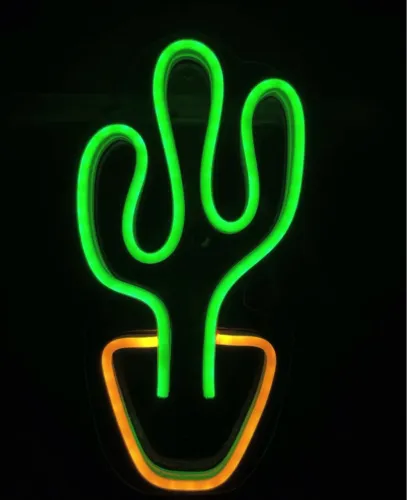 PROMOÇÃO QUEIMA DE COLEÇÃO Luminoso Led neon cacto