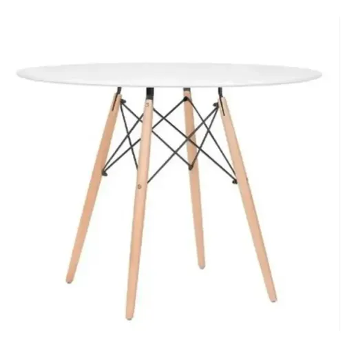 Mesa De Jantar Redonda Eames Eiffel 120cm Branca