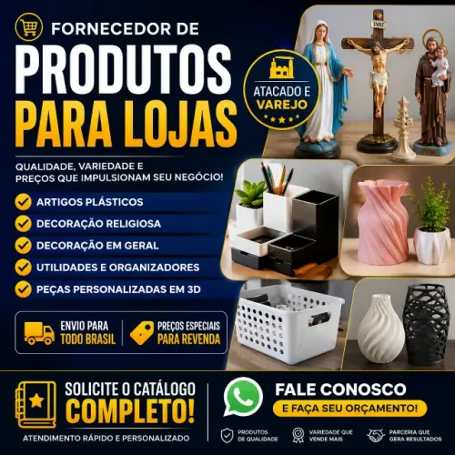 Fornecedor de produtos 3D para comercialização