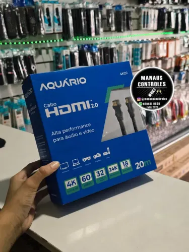 Cabo 20 metros ( HDMI) alta performance 160 reais